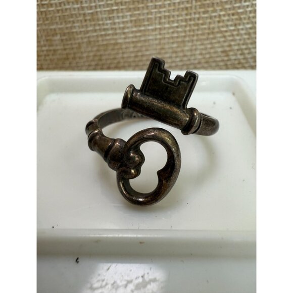 Vintage Avon Sterling Silver Secret Key Wrap Ring Size 9 Retro, Mid-Century, 925 - Picture 5 of 8